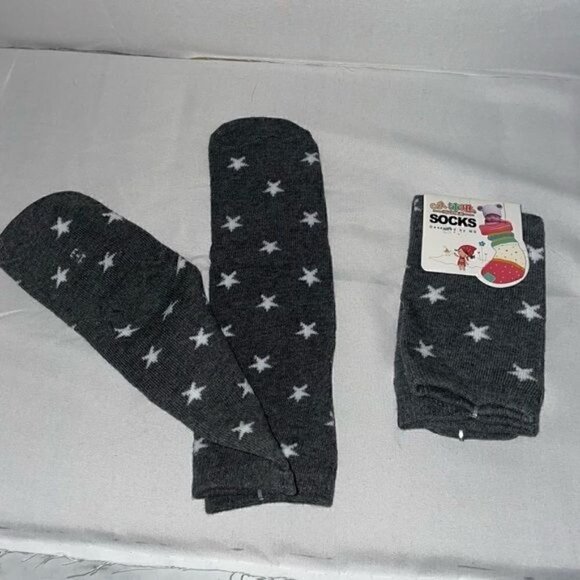 Toddler Socks Knee High Stars All over Printed Graphic Casual High Pull on Socks - Picture 3 of 4